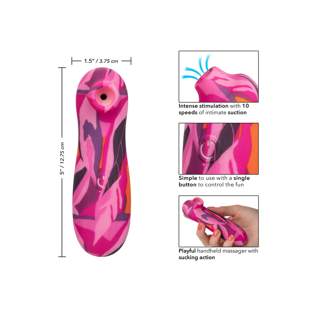 Naughty Bits Pink Suck Buddy Massager with 10 Speeds