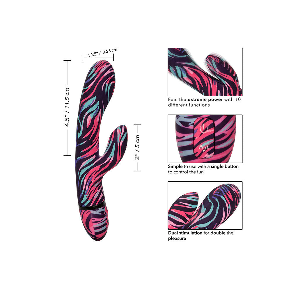 Naughty Bits Purple Dual Wand Vibrator with 10 Functions