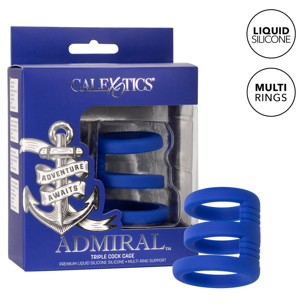 California Exotic Admiral Triple Cock Cage and Packaging