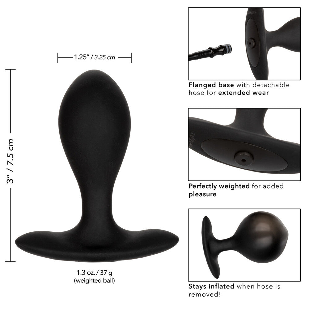 Colt Black Inflatable Weighted Plumper Butt Plug
