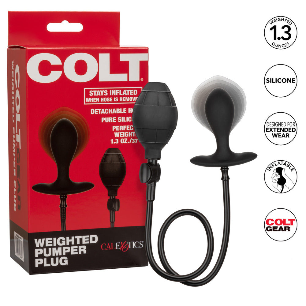 Colt Black Inflatable Weighted Plumper Butt Plug