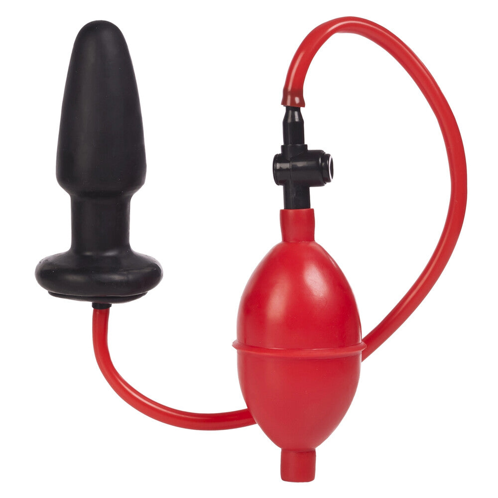 COLT Black and Red Inflatable Butt Plug with Girthy Base