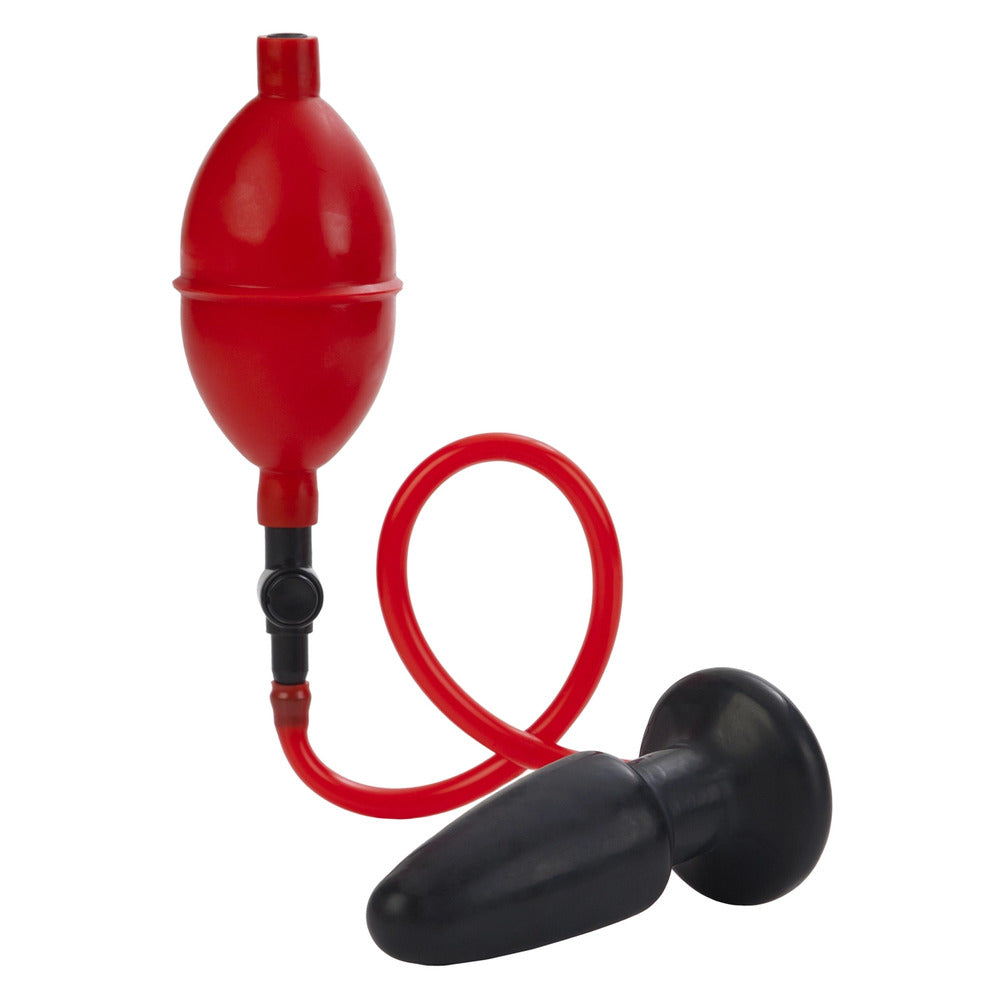COLT Black and Red Inflatable Butt Plug with Girthy Base