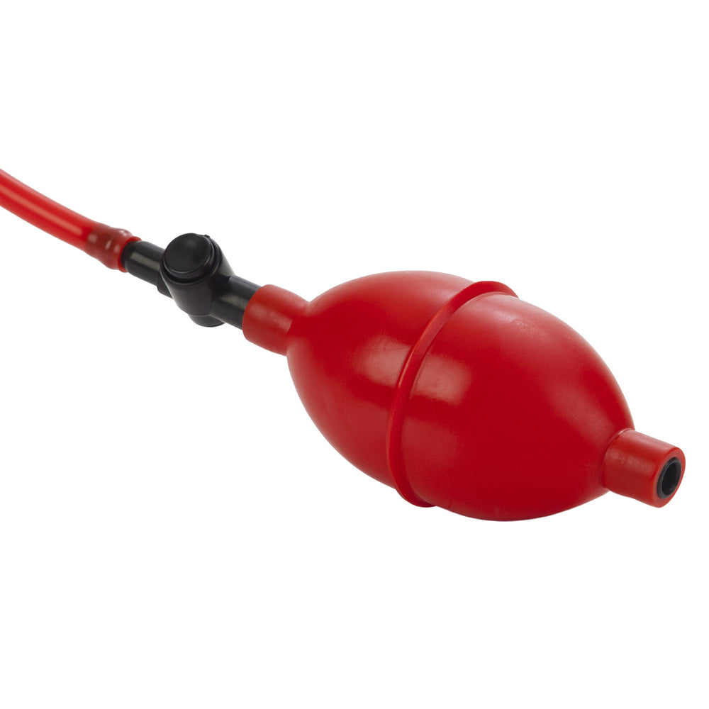 COLT Black and Red Inflatable Butt Plug with Girthy Base