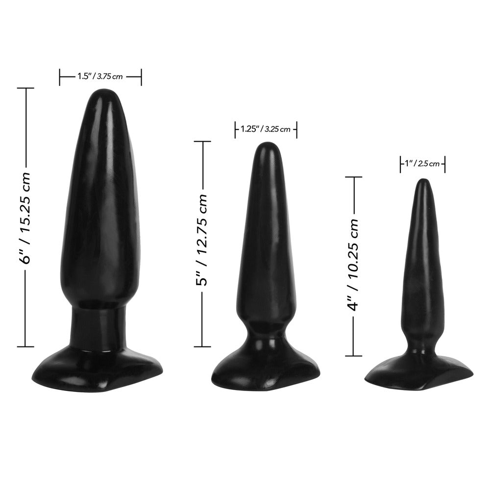 COLT Black Anal Trainer Kit with Graduated Butt Plugs