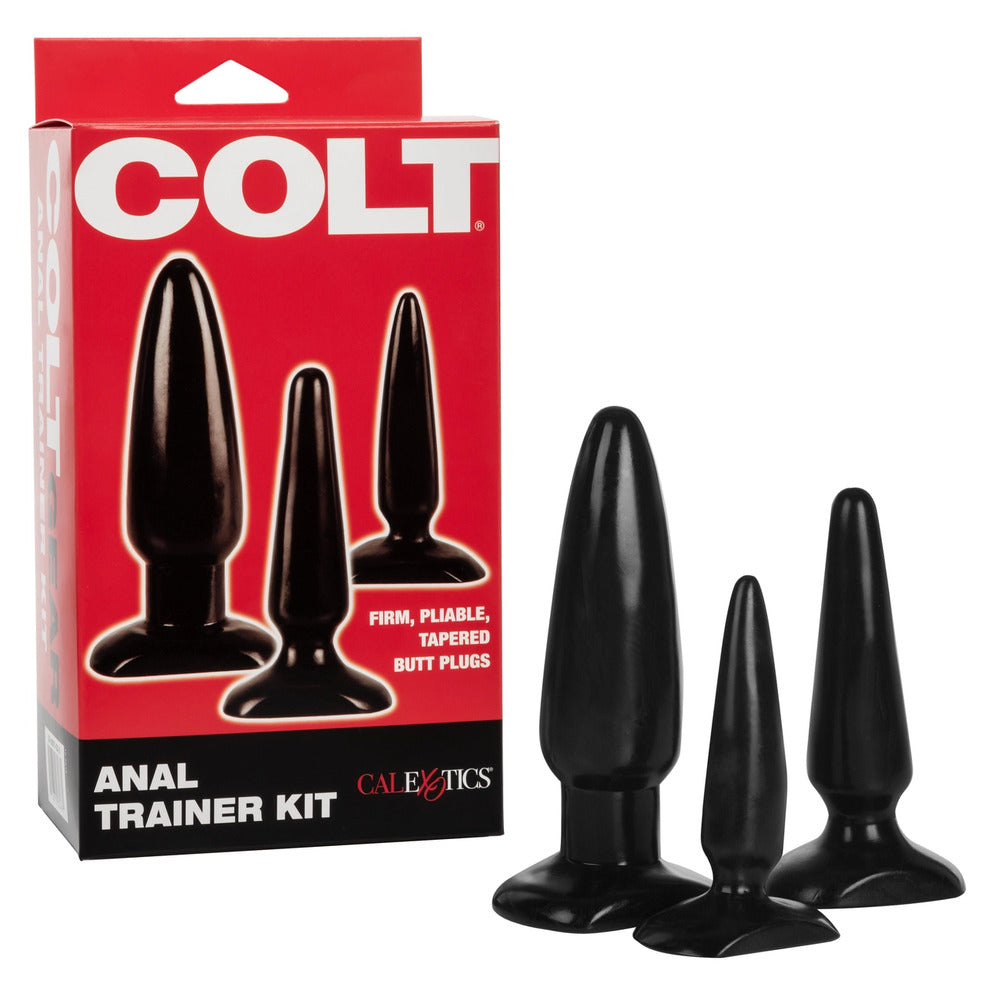 COLT Black Anal Trainer Kit with Graduated Butt Plugs
