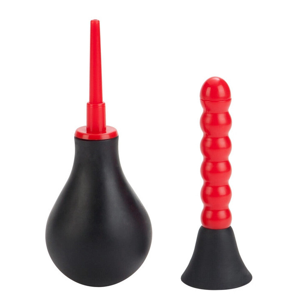 COLT Black Anal Douche with Dual Nozzles and EZ Squeeze Bulb