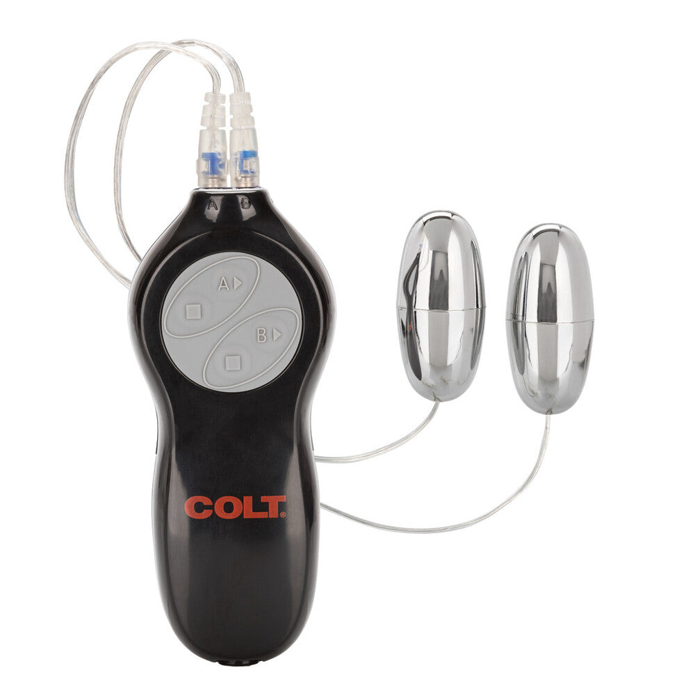 COLT Black Twin Turbo Dual Bullet Vibrators with 7 Functions