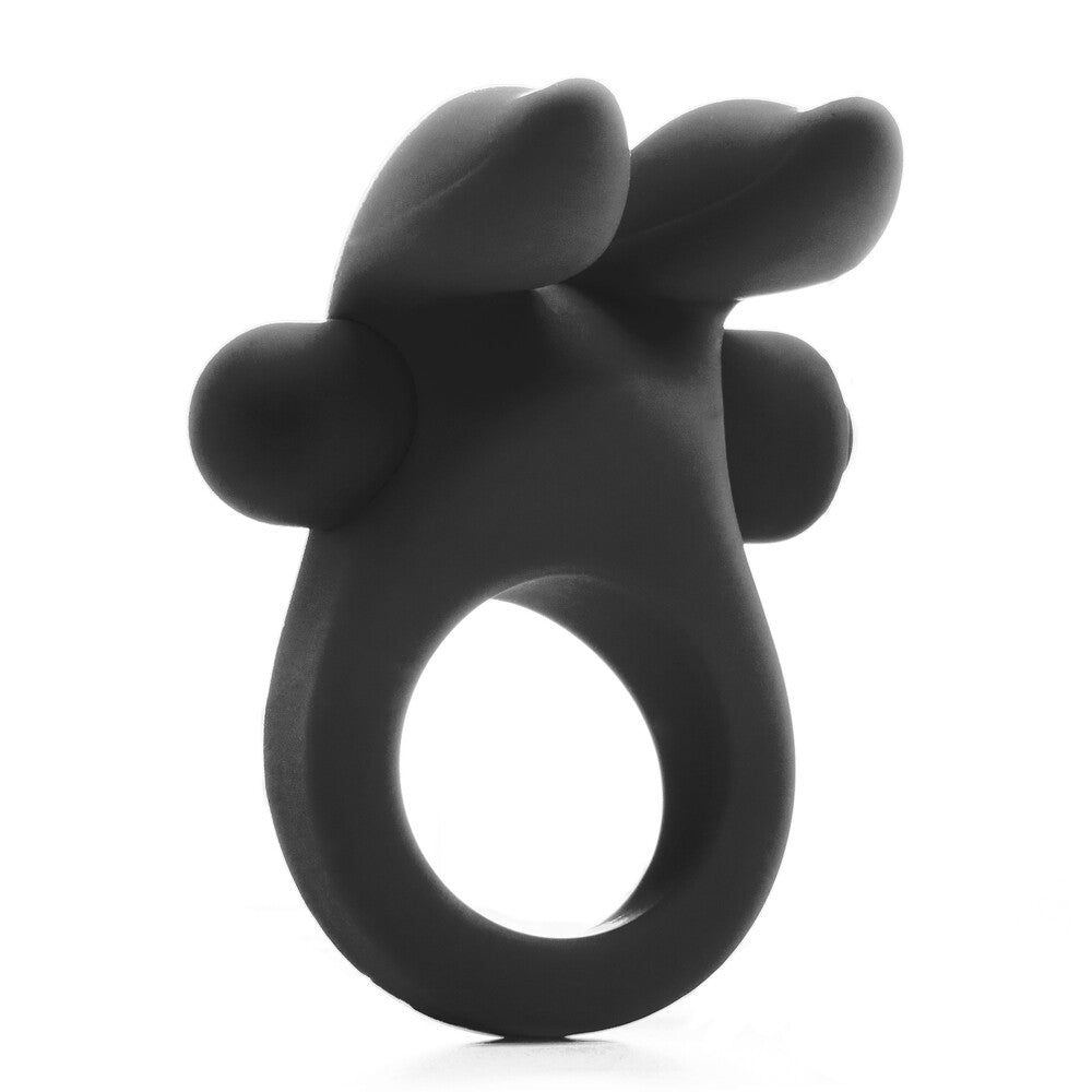 Shots Black Rabbit Vibrating Cockring for Couples