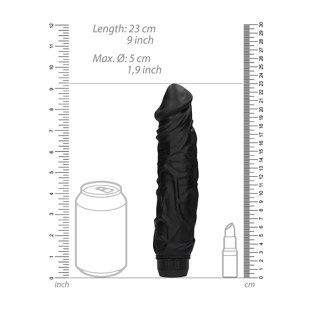 PleasureWave Black Realistic Vibrator Multi-Speed Vibrations