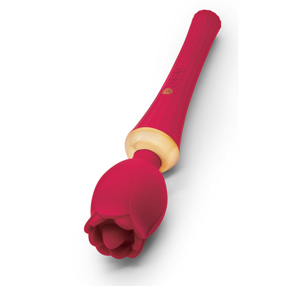 Secret Kisses Pink Rosegasm Wand with Vibrating Tongue