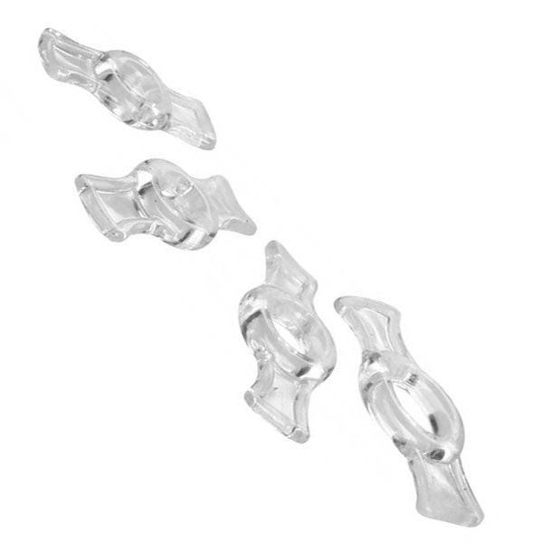 Size Matters Clear Rubber Endurance Penis Ring Set