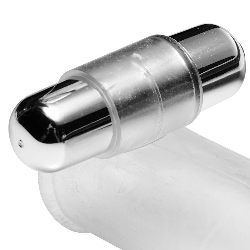 Size Matters Clear Jelly Vibrating Penis Sleeve with Bullet