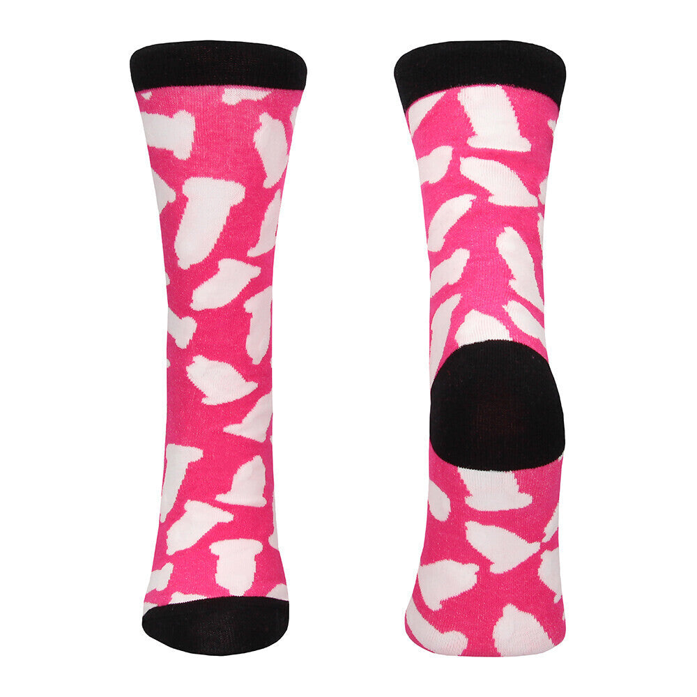 Playful Pink Sexy Socks Unisex Comfort Fit Sizes 42 to 46