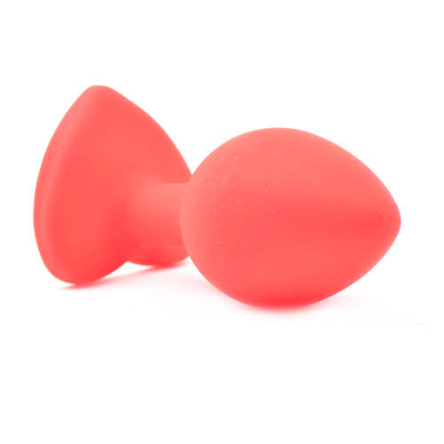 Seductive Silicone Red Small Heart Shaped Butt Plug