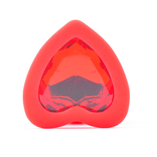 Seductive Silicone Red Small Heart Shaped Butt Plug