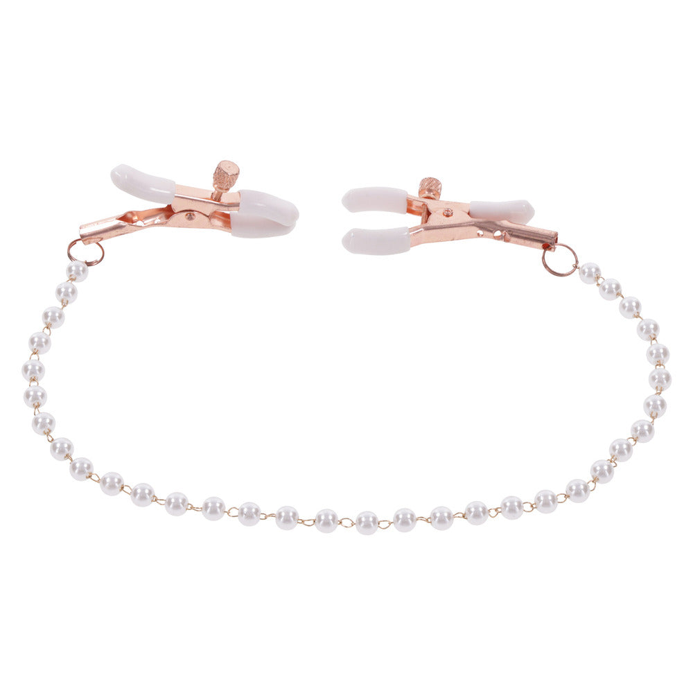 Sportsheets Rose Gold Pearl Nipple Clamps