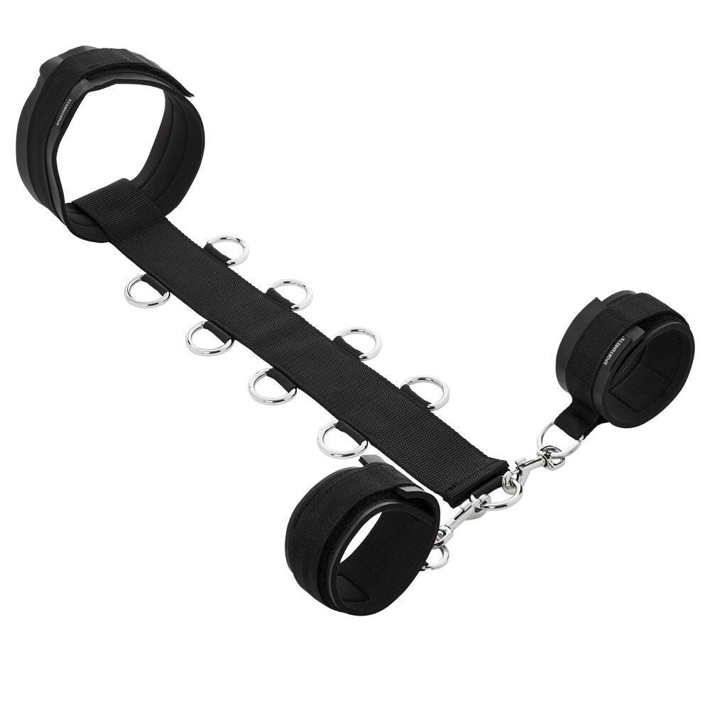 Sportsheets Black Neck and Wrist Restraints with Cuffs