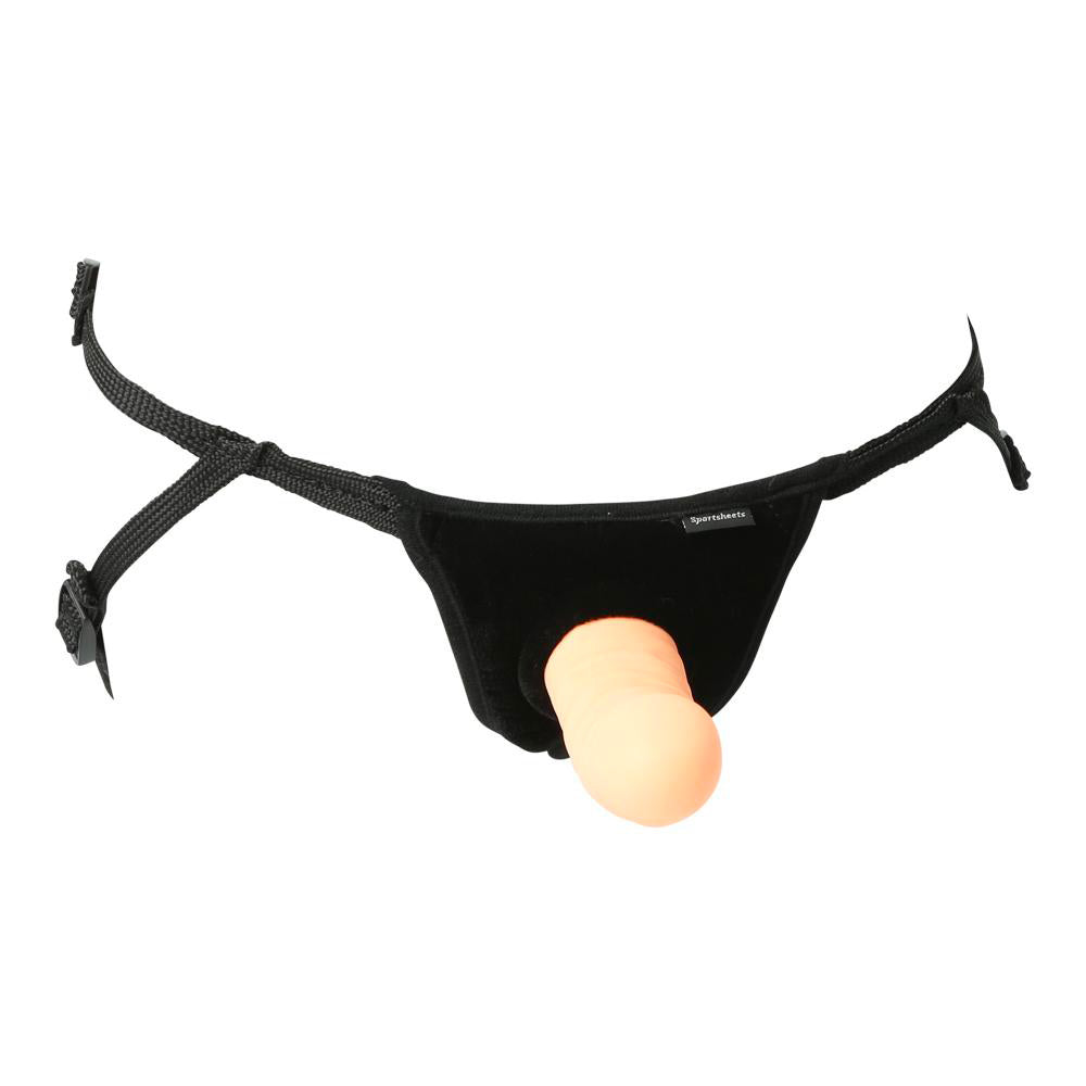 SportSheets Black Everlaster Wishbone Hollow Strap-On