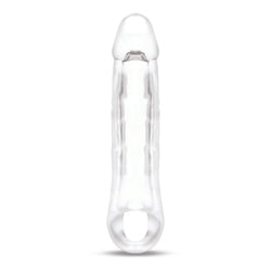 Size Up Transparent Clear 2 Inch Penis Extender with Realistic Design and Stamina Rings