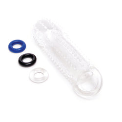 Size Up Clear Transparent Textured 1.5 Inch Penis Extender