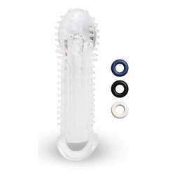 Size Up Clear Transparent Textured 1.5 Inch Penis Extender