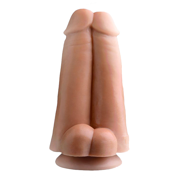 Tom Of Finland Black Dual Dicks Dildo with Suction Cup