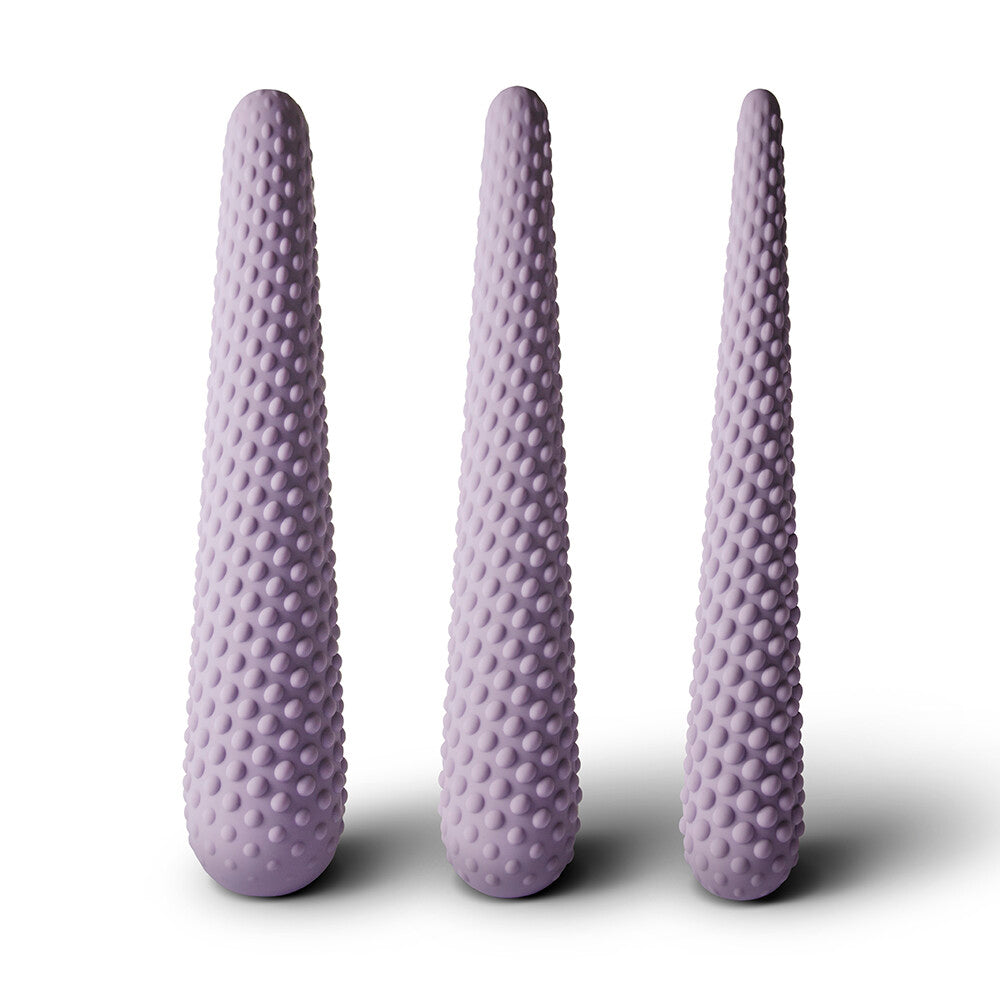 Rocks Off Purple Silicone Unite Dilator Set Three Sizes