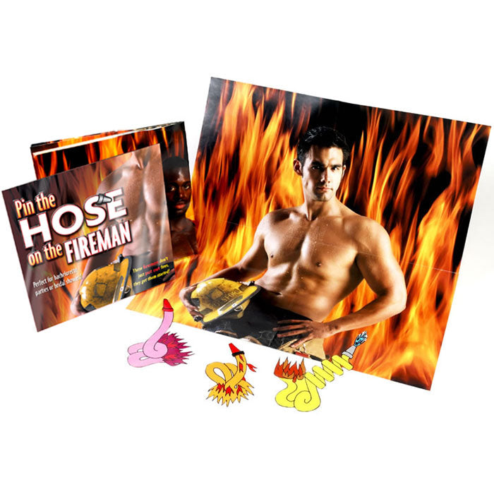 Bachelorette Bash Fun Red Pin The Hose On The Fireman Game