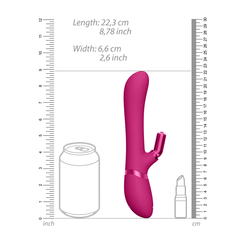 Vive Chou Pink Dual Motor Rabbit Vibrator with Sleeves