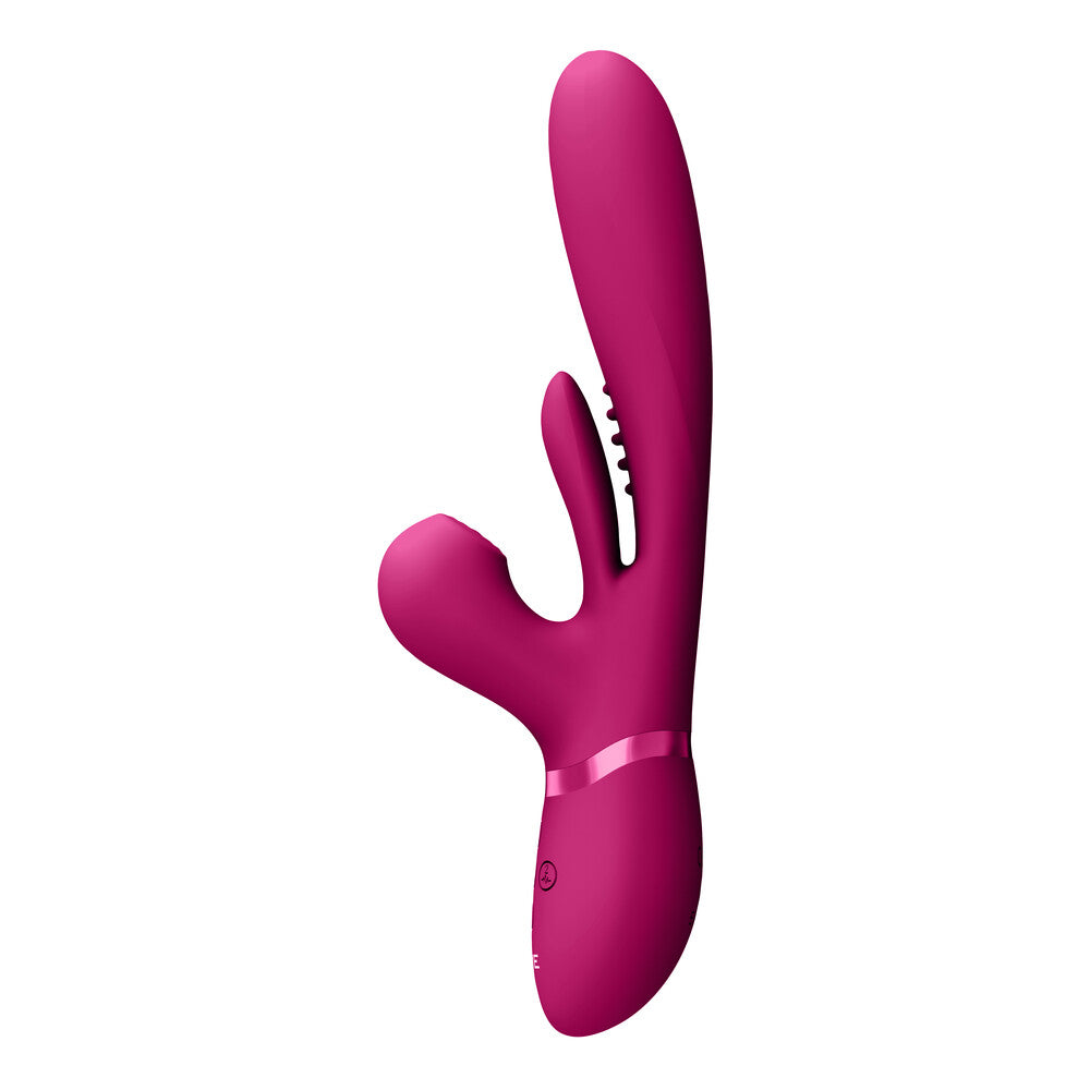 Vive Pink Triple Action Pleasure Stimulator with Waterproof Design