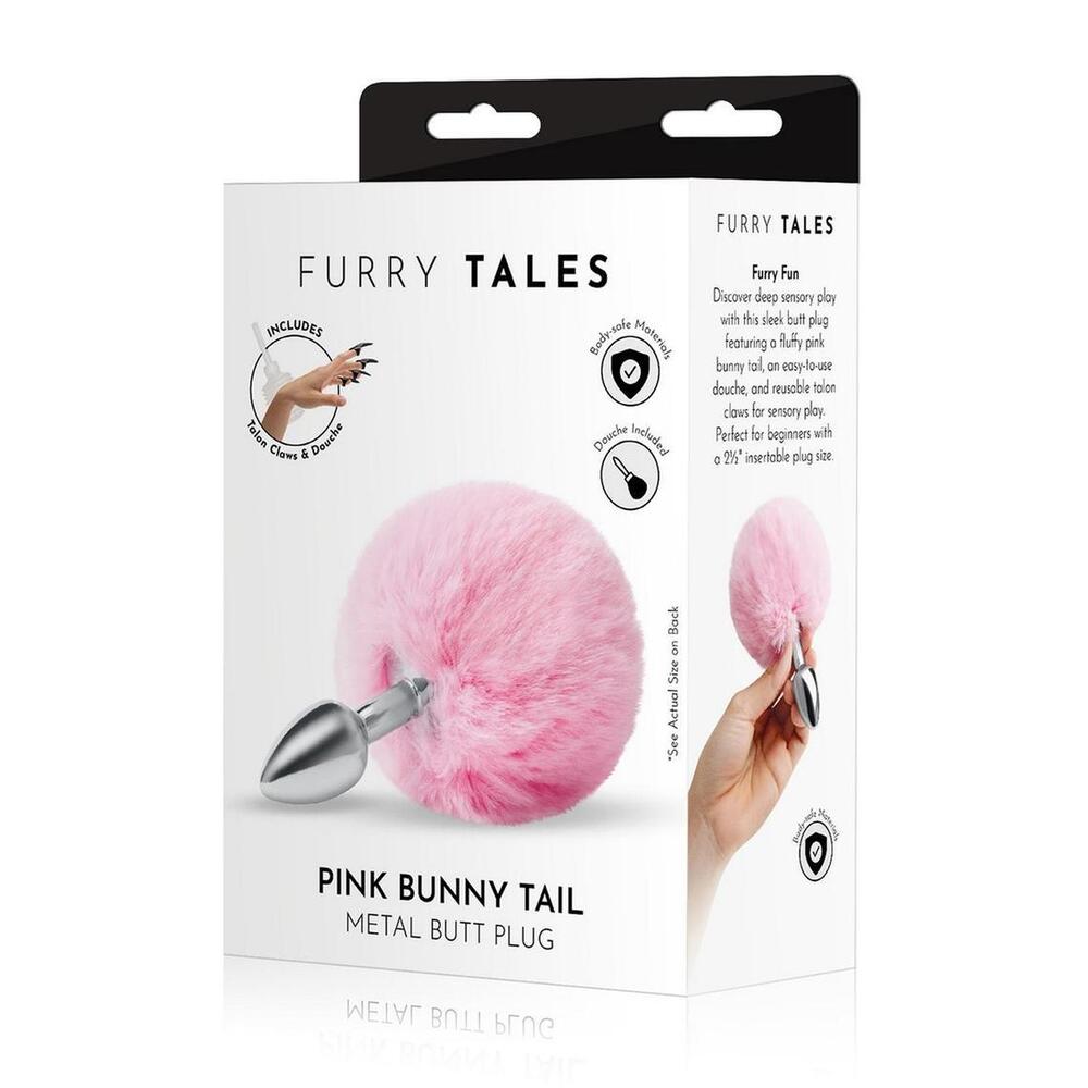 Furry Tales Pink Plush Bunny Tail Butt Plug