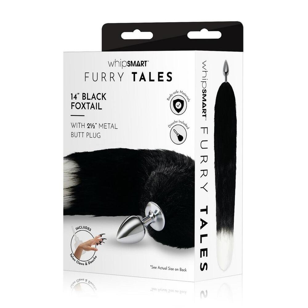 WhipSmart Black Foxtail Beginner-Friendly Butt Plug