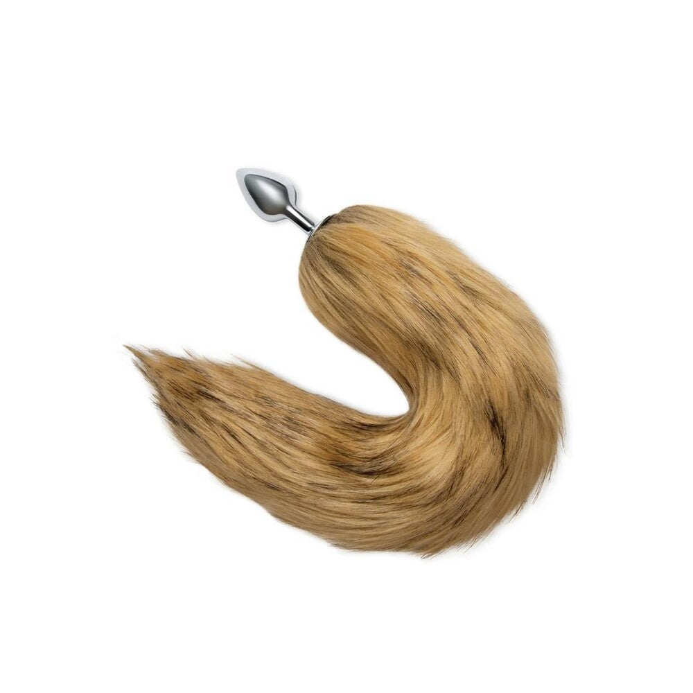 Furry Tales Brown Foxtail Metal Butt Plug for Beginners