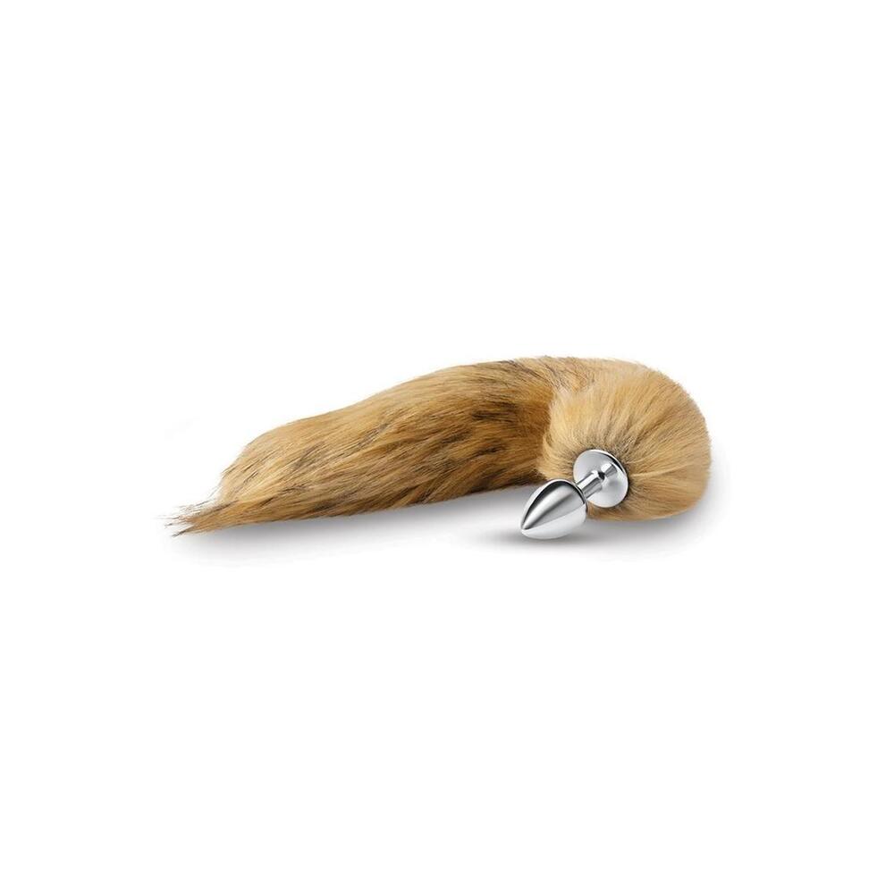 Furry Tales Brown Foxtail Metal Butt Plug for Beginners