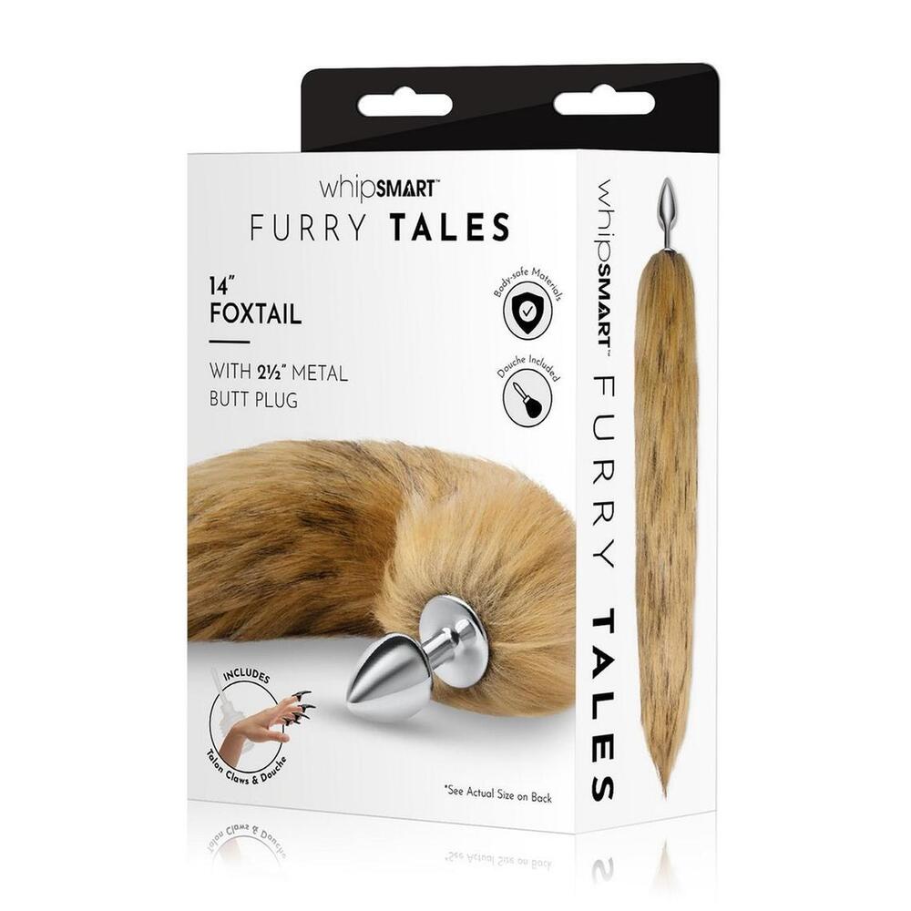 Furry Tales Brown Foxtail Metal Butt Plug for Beginners