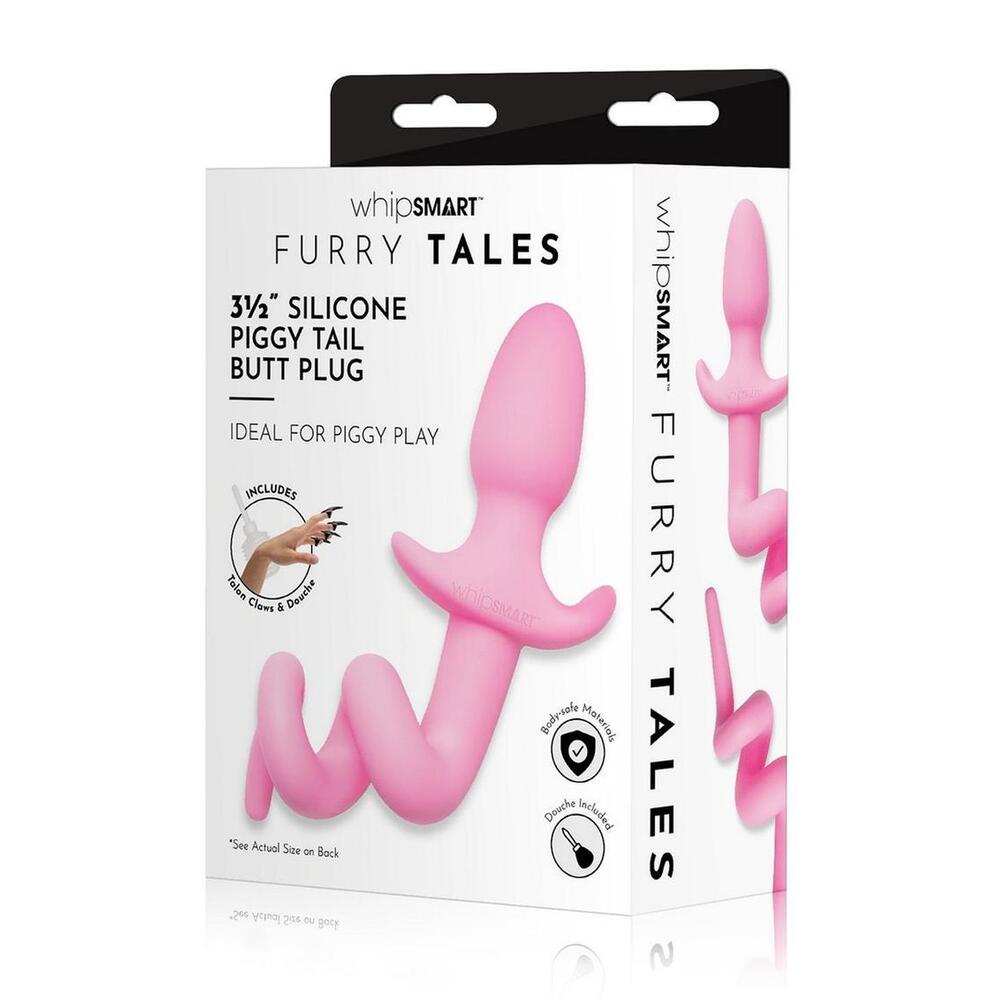 Furry Tales Pink Silicone Piggy Tail Butt Plug