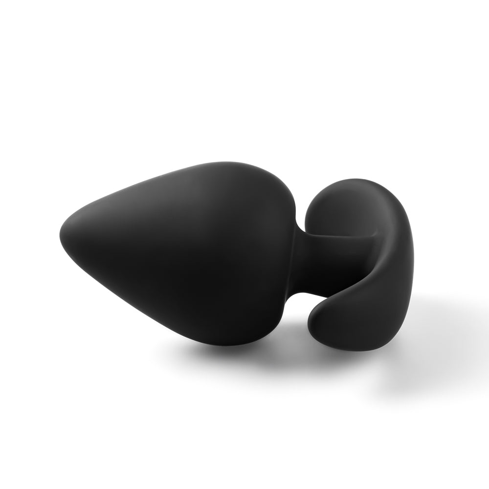 Silicone Elegance Black Butt Plug Fat Set Small