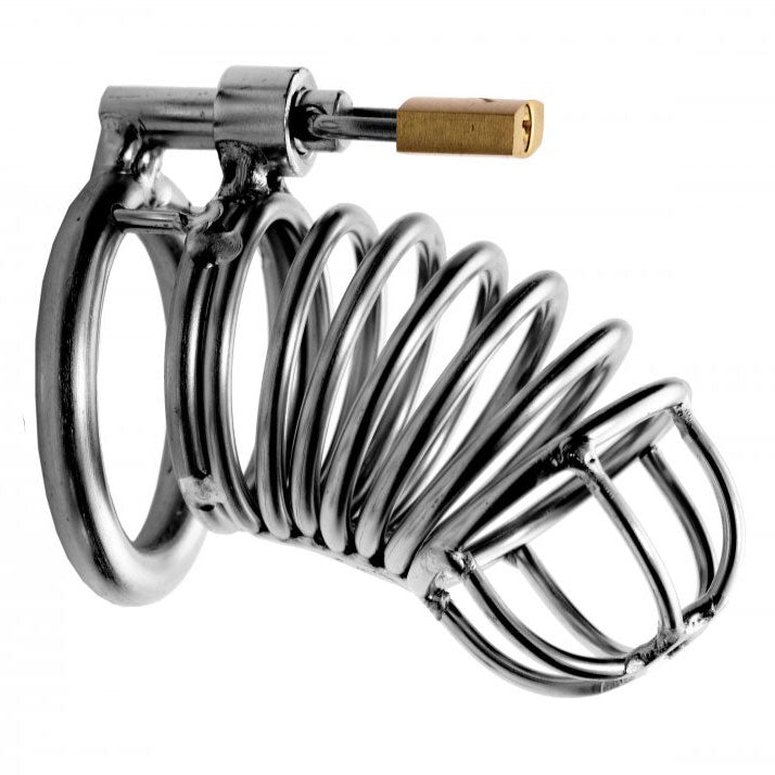 Bastille Silver Penile Confinement Cage with Customizable Fit