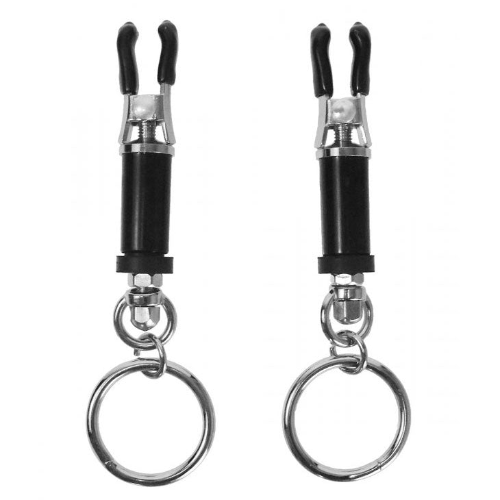 Seductive Steel Adjustable Nipple Clamps for Bondage Play