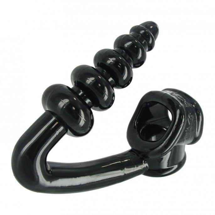 Tower Pleasure Enhancer Black Cock Ring and Butt Plug Combo