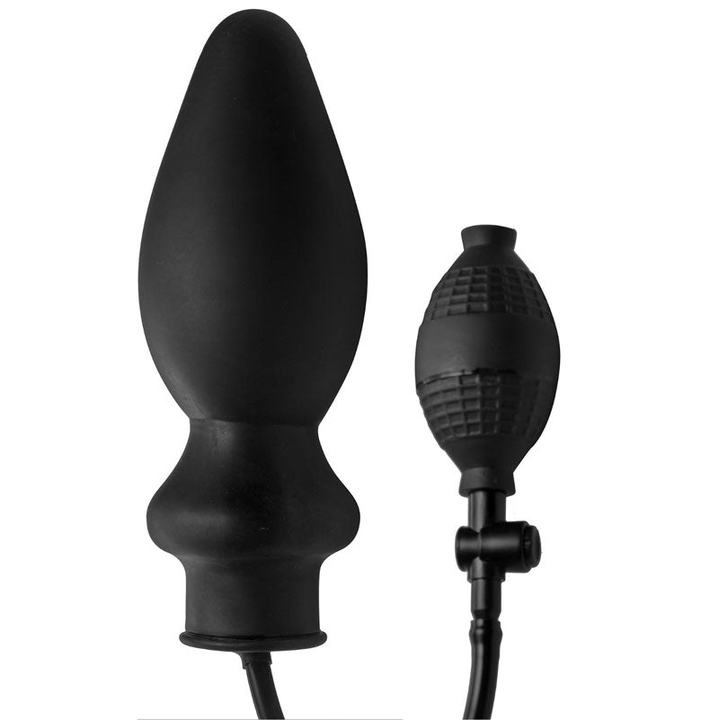 Rubber Expandable Black XL Inflatable Butt Plug