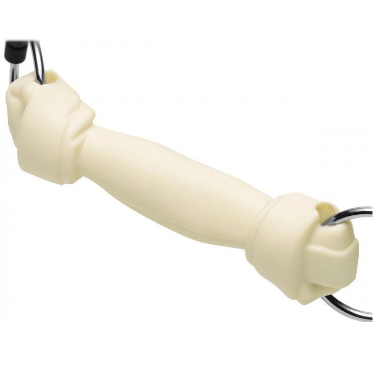 Master Series Red Silicone Dog Bone Gag with Adjustable Straps