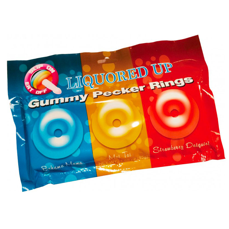 Tropical Temptations Gummy Pecker Rings in Vibrant Colors
