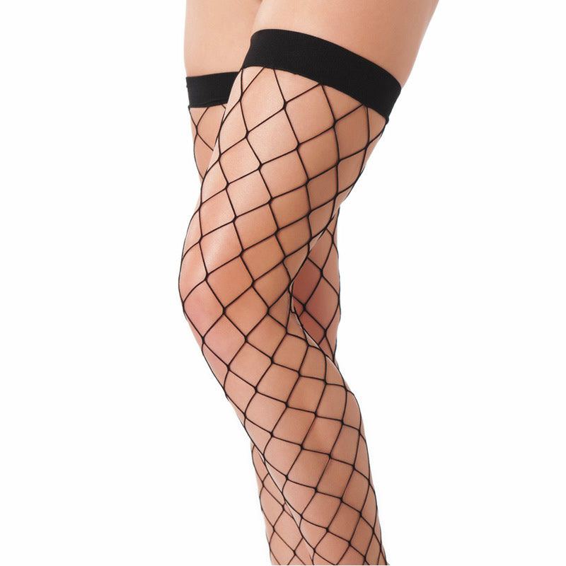 Rimba Black Fishnet Stockings on person