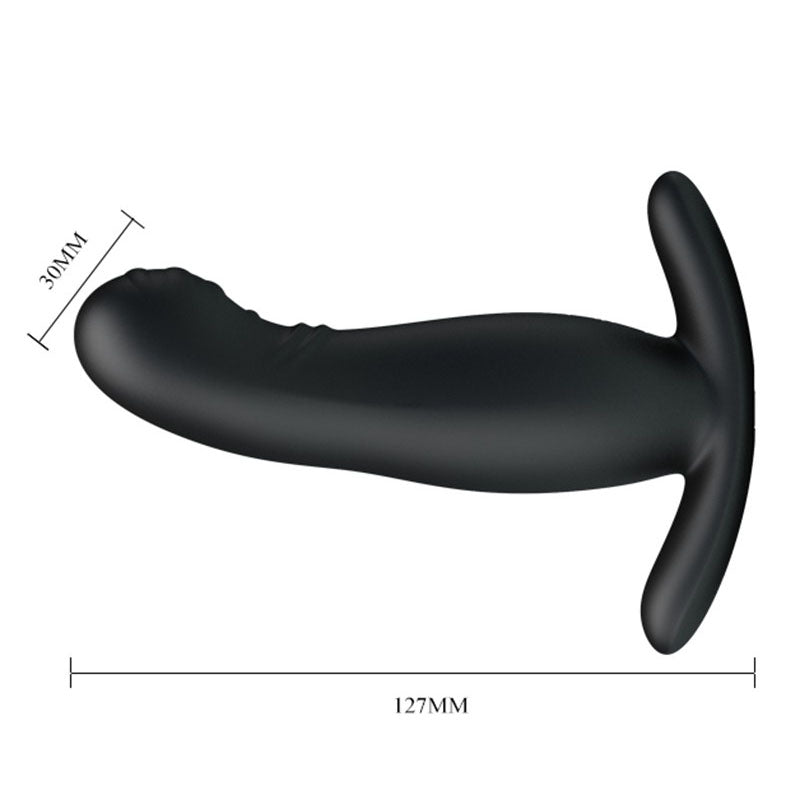 Mr Play Black Silicone Prostate Massager with Remote Control