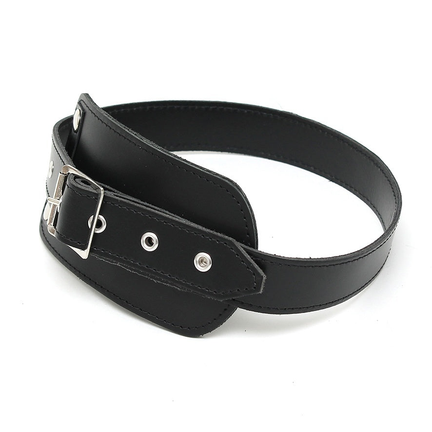 Leather Luxe Black Penis Gag with Internal Dildo