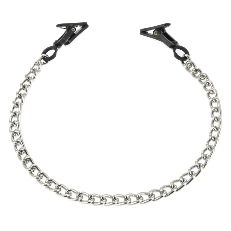 Rimba Black Adjustable Nipple Clamps with Chain