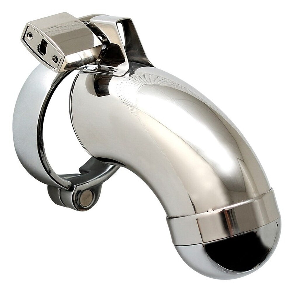 Houdini Chrome Deluxe Chastity Device with Interchangeable Head