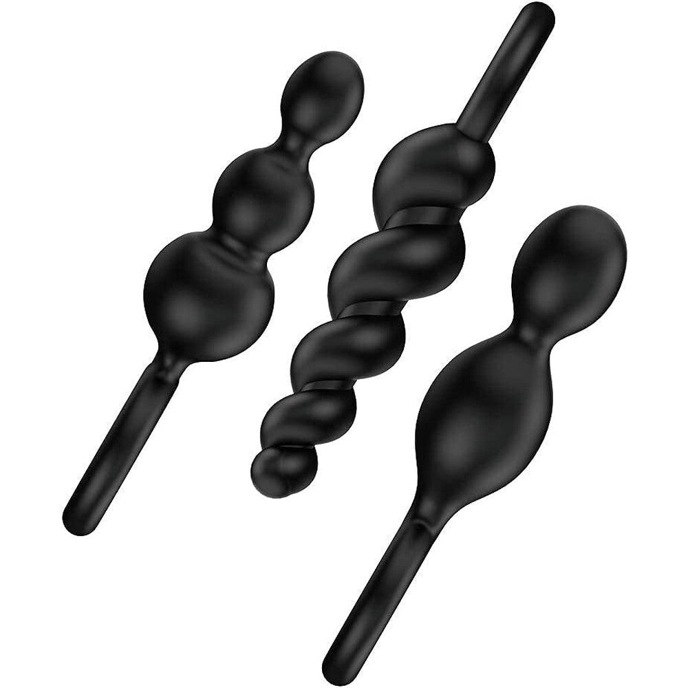 Satisfyer Black Silicone Booty Call Anal Plug Set of 3